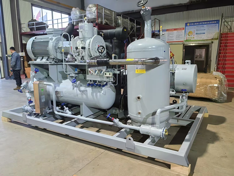 Unidade de compressor de refrigeração de parafuso de estágio único tipo aberto