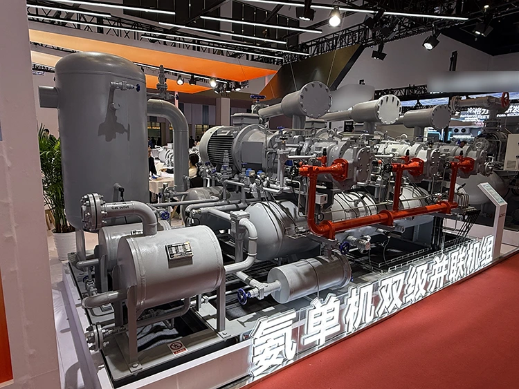 Unidade de compressor de refrigeração de parafuso de dois estágios tipo aberto