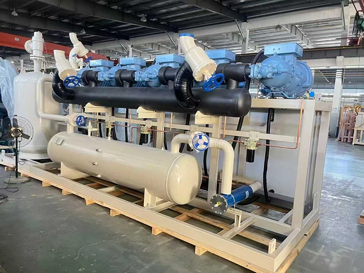 Unidade compressora de refrigeração de parafuso de estágio único semi-hermética